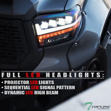 Topline For 14-21 Toyota Tundra Full LED Sequential Projector Headlights - Black picture