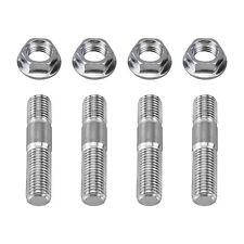 4PCS 10mm M10x1.25 Stainless Steel Studs & Serrated Nuts Manifold Flange Kit picture