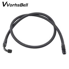 1M Black Braided AN4 Oil Fuel Hose Line with Straight & 90 degree End Fittings picture