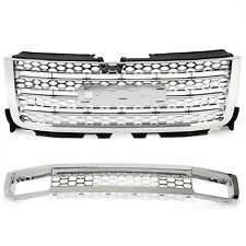 Chrome Honeycomb Upper & Lower Grille For GMC Sierra 2500/3500 HD Denali 11-14 picture