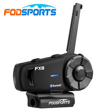 Fodsports FX8 Motorcycle Intercom 2000m Bluetooth Helmet Headset FM for 8 Riders picture