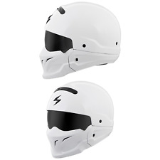 New Scorpion Exo Covert Open Face White Motorcycle Helmet DOT picture
