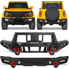 Front / Rear Bumper for 2021-2024 Ford Bronco Off-road Pump Bully Bumper+D-Ring picture