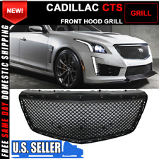 For 14-19 Cadillac CTS Sedan B Style Black Front Bumper Hood Grille Grill ABS picture