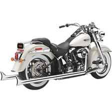 Cobra True Duals Fishtail Full Exhaust Chrome Harley Softail 1997-2006 picture