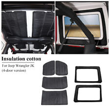 6x Black Car Roof/Rear Window Insulation Cotton Cover for Jeep Wrangler JK 12-17 picture