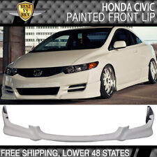 Fits 09-11 Honda Civic Coupe HF-P Style Painted #NH578 Taffeta White Front Lip picture