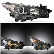 For 2014 2016 Mazda 3 Projector Black OEM Halogen Headlights Assembly With Bulbs picture