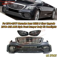 18+ S65 AMG For MBemz S-Class 14-17 W222 W/Light Front Bumper Facelift Body Kit picture