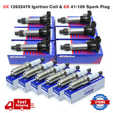 6X OEM Ignition Coils & Spark Plugs For ACDelco Chevrolet Cadillac 41-109 UF569 picture