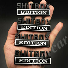 4pcs Black Metal SHITBOX EDITION Car Trunk Fender Emblems Badge Decal Sticker picture