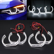 White DTM Style Square LED Angel Eye Kit For BMW F30 3 Series Halogen Headlights picture
