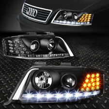 FOR 1998-2001 AUDI A6/QUATTRO BLACK HOUSING PROJECTOR HEADLIGHT LED DRL+SIGNAL picture