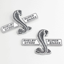 2pcs Shelby GT500 Super Snake Heavy Duty COBRA GT Emblem  FENDER Badge picture