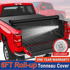 6FT Roll-up Bed Tonneau Cover For 1993-2011 Ford Ranger Flareside / Splash w/LED picture