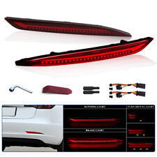 For Tesla Model Y 2020- 2023 LED Rear Reflector Light Brake Lamp w/ Accessories picture