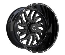 4 new TIS 544BM 20x10 -25544BM-2106825 wheels Gloss black with milled spokes picture