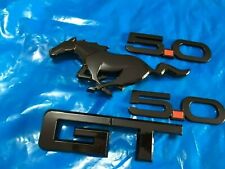 2015-2020 Mustang GT 5.0 Gloss Black / Red Emblem Badge Package 1set （4pcs） picture
