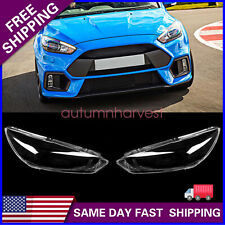 Both Side Headlight Clear Lens Cover + Sealant Fit Ford Focus 2015-2018 ST RS picture