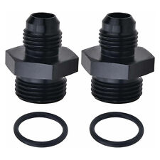 2PCS ORB-8 O-ring Boss 8AN to AN6 6AN Male Adapter Fitting Black For Fuel Rail picture