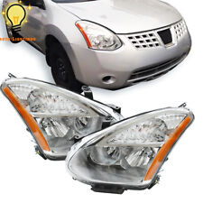 Chrome Headlights For Nissan Rogue 2008-2013 Clear LH&RH Headlamps Assembly Pair picture
