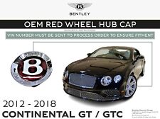 2012-2018 Bentley Continental Gt Gtc Genuine Factory OEM Red Wheel Center Cap picture