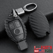 For Mercedes-Benz Carbon Fiber Smart Car Key Case Cover Fob Holder Accessories A picture