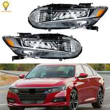 For 2018 2019 20 Honda Accord Pair Projector Headlights Headlamps Assembly LH&RH picture