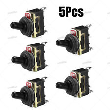 5Pcs Toggle Flick Switch WATERPROOF ON/OFF Dash Light 12V For Marine&Automotive picture