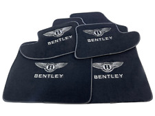 Black Floor Mats For Bentley Continental GT Bentley Tailored White Sewing picture