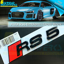 Audi RS5 Gloss Black Emblem 3D Badge Rear Trunk Tailgate for Audi RS5 S5 Logo A5 picture