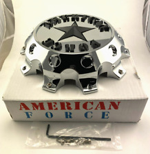 New American Force 10 Lug Dually Front Wheel Center Cap Chrome w/ Screws AFX320 picture