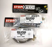 STOPTECH SS STAINLESS STEEL FRONT + REAR BRAKE LINES FOR 93-01 SUBARU IMPREZA picture