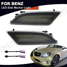 Smoked Lens Front Side Marker White LED Lights For Mercedes W204 C250 C300 C350 picture