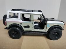 2021 Ford Bronco Gray and White with Matt Black Hood with Roof Rack 