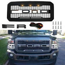 Front Grille For Ford F250 F350 2011-2016 Super Duty Raptor Style Matte Black picture