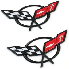 Front & Rear 1997-2004 Chevy Corvette C5 Emblems Badges Flags 19207384 19207385 picture
