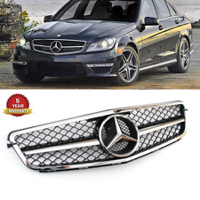 Grill W/Star For Mercedes Benz W204 C250 C300 C350 08-13 Chrome Grille AMG Style picture