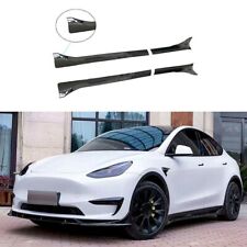 ABS Glossy Black Side Skirts Extension 4pcs For Tesla Model Y 2020-2024 picture