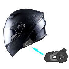 1Storm Motorcycle Full Face Dual Visor Helmet HJK316+Spoiler+Bluetooth Headset picture