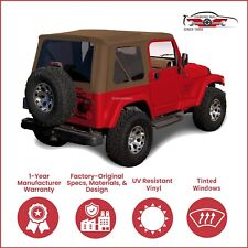 1997-06 Jeep Wrangler TJ Soft Top w/ Tinted Windows, Precision Fit, Spice/Tan picture