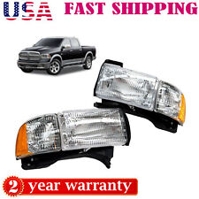 New Headlights Head Lamps Set Fit For 94-01 Dodge Ram 1500 2500 3500 picture
