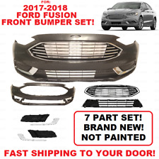 For Ford Fusion 2017 2018 Front Bumper Cover upper lower Grille Fog Lamp Covers picture