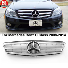 Front Grille For Mercedes Benz C Class W204 2008-2014 C180 C200 C250 C300 Silver picture