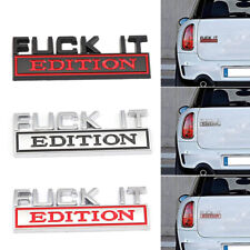 2pcs Black FUCK-IT EDITION Emblem Badge Decal Sticker Universal Car Accessories picture