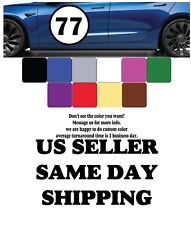 2x 2Color Custom Racing Number Circle Decal Auto Car Race Sport Sticker  picture