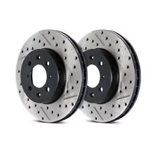 StopTech 127.42100L + 127.42100R Drilled & Slotted Brake Rotors - Front Set picture