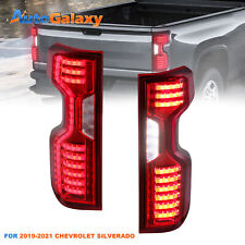Pair Full LED Red Clear Tail Lights For 2019-21 Chevrolet Chevy Silverado LH+RH picture