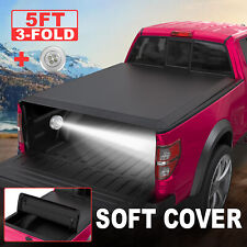 Truck Tonneau Cover For 2005-2015 Toyota Tacoma 5 Fleetside Bed Soft TRI-FOLD picture