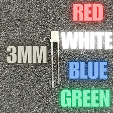 12 Volt Red Green Blue White 3mm LED for GM Dash Switches Bulb Replacements 12pc picture